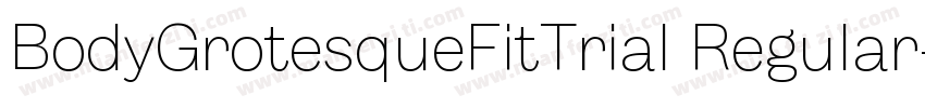 BodyGrotesqueFitTrial Regular字体转换